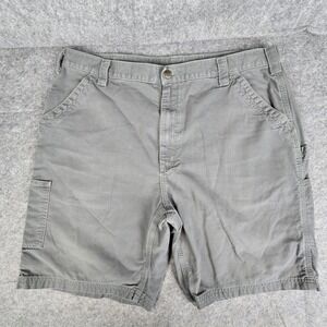 Carhartt Mens B147 FAT Gray Canvas Carpenter Workwear Shorts Original Fit Sz 42